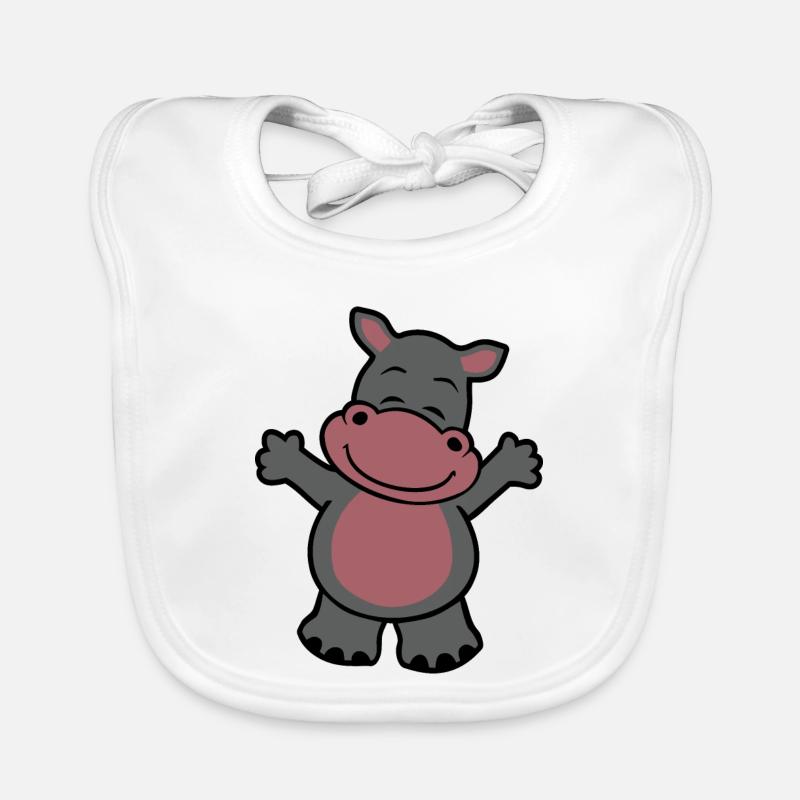 Kuscheliges Nilpferd Baby Bio-Lätzchen