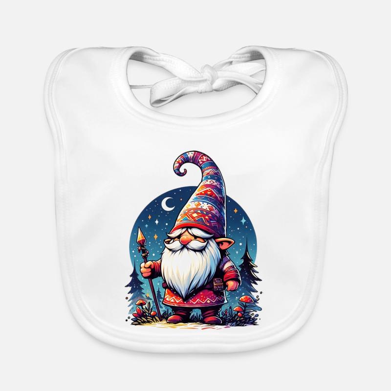 Elfe gobelin gnome Bavoir bio Bébé