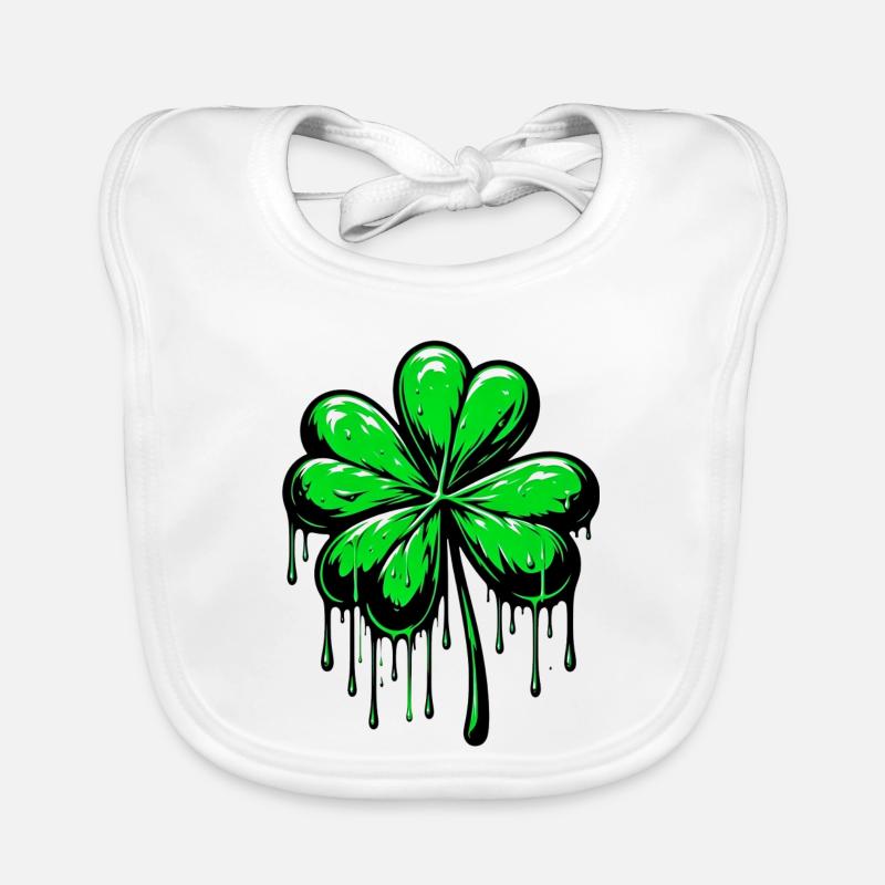 Four-leaf clover Organic Baby Bibs