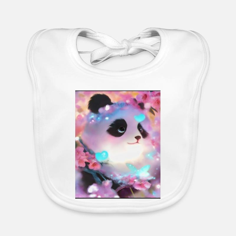 Panda Bild Baby Bio-Lätzchen