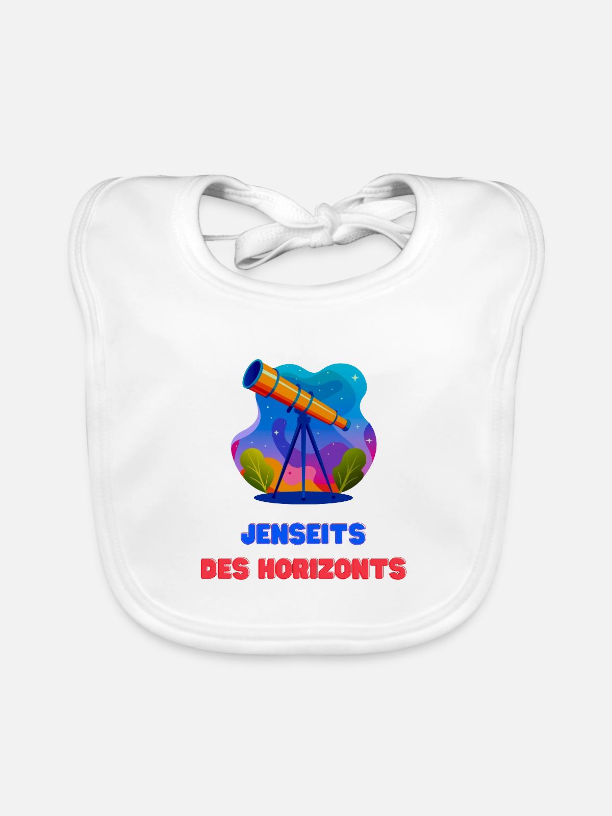 Jenseits des Horizonts - Baby Bio-Lätzchen - Weiß - Vorne