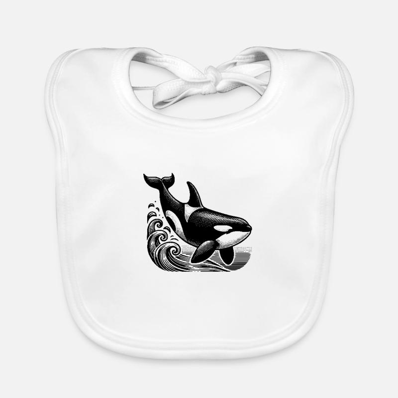 Mächtiger Orca Baby Bio-Lätzchen