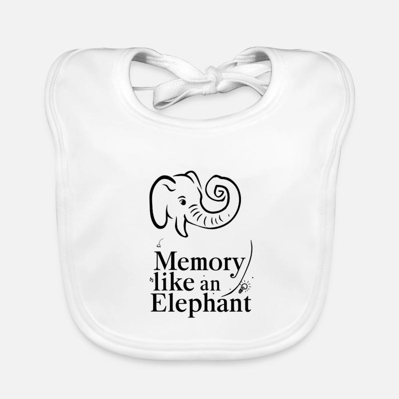 La mémoire comme un éléphant Bavoir bio Bébé