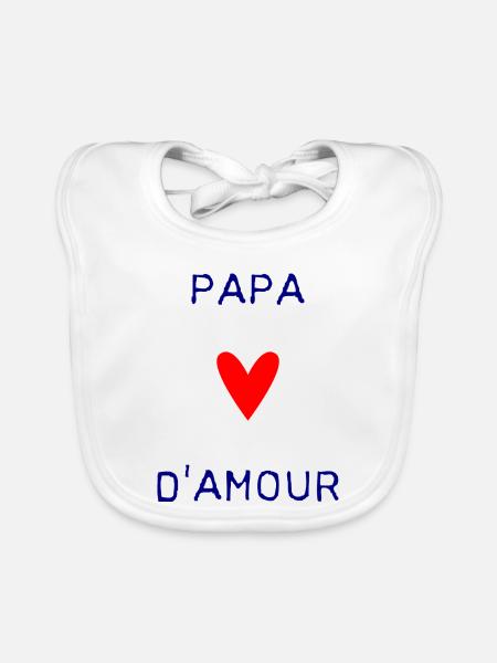 HAPPY FATHER'S DAY. DAD. FATHER'S DAY. FATHER - Organic Baby Bibs - white - Front