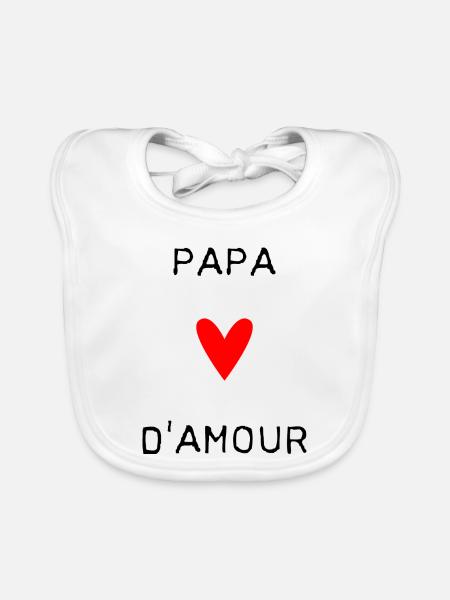 HAPPY FATHER'S DAY. DAD. FATHER'S DAY. FATHER - Organic Baby Bibs - white - Front