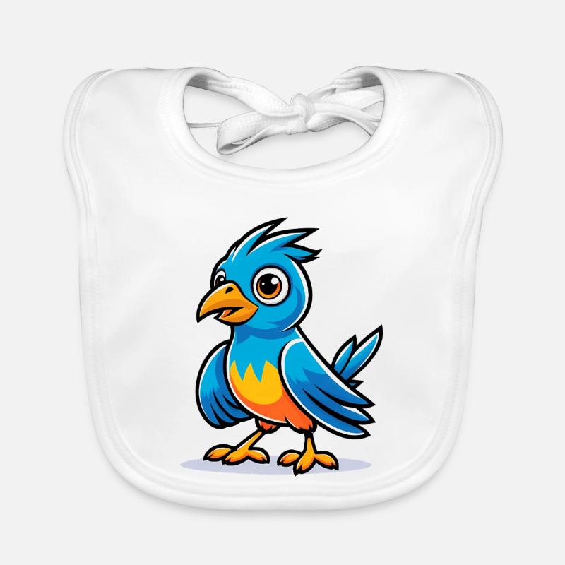 Oiseau bleu Bavoir bio Bébé