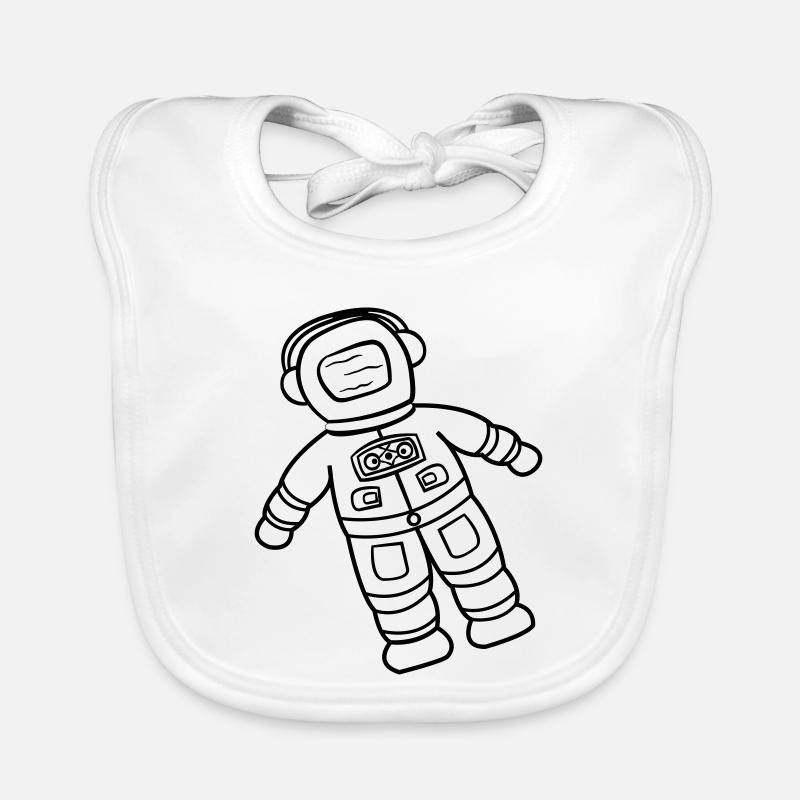 Astronaut Spaceman Doodle Space Explorer Drawn Organic Baby Bibs