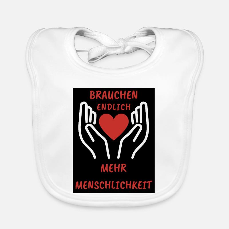 Herz- und Handdesign mit Botschaft Baby Bio-Lätzchen