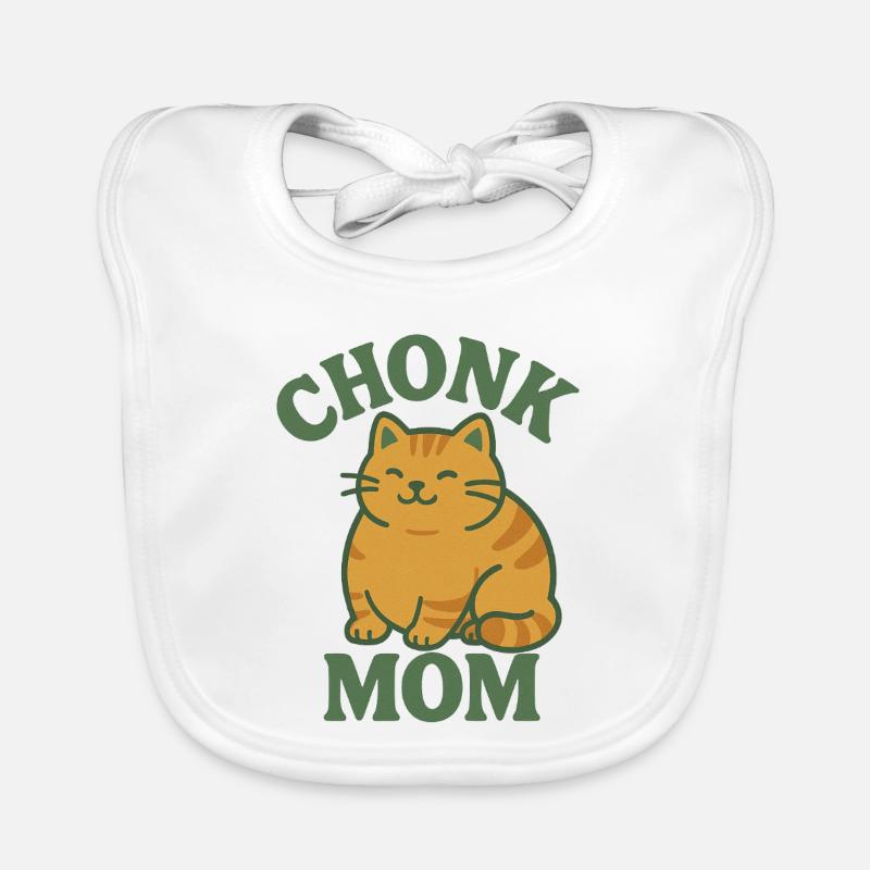Chat roux Chonk Mom Bavoir bio Bébé