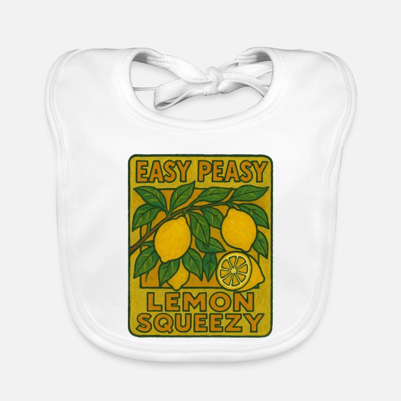 Easy Peasy Lemon Squeezy  Organic Baby Bibs