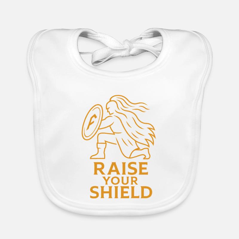 Empowered Shield Illustration Organic Baby Bibs