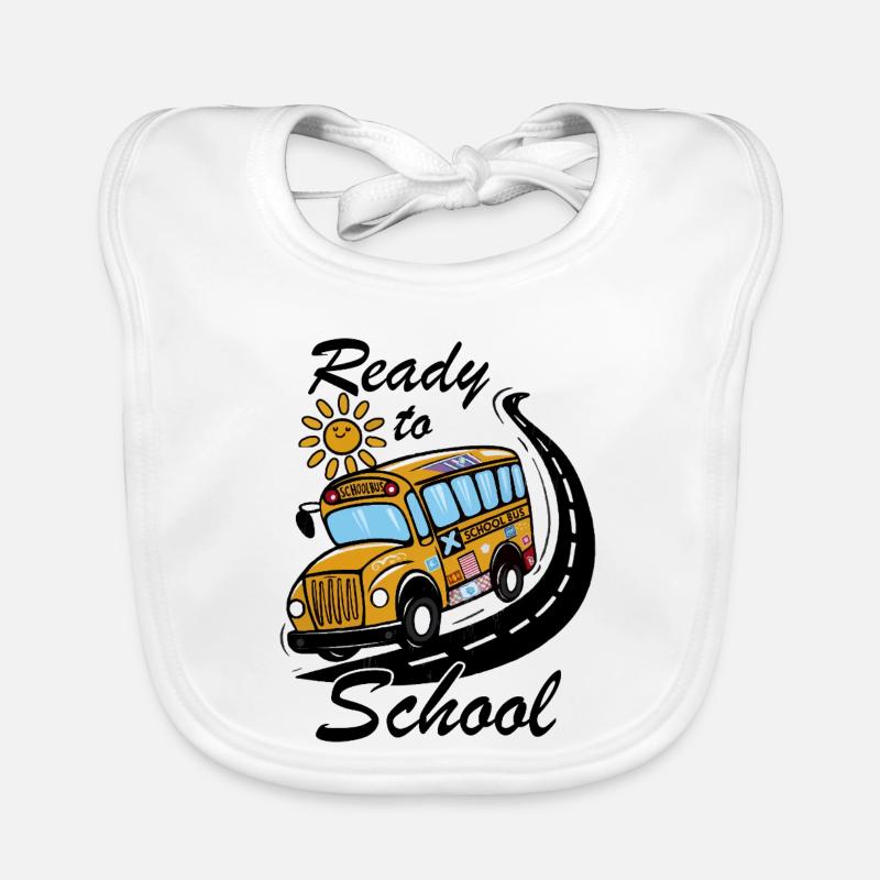 Schulanfang Schulbus "Ready to School" Baby Bio-Lätzchen