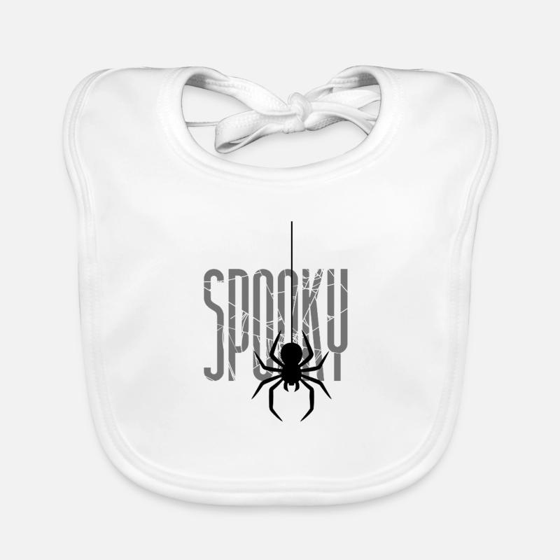 Spooky Halloween Spider Web Organic Baby Bibs