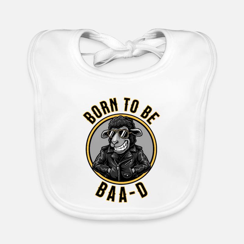 Né pour être un mouton BaaD Bavoir bio Bébé