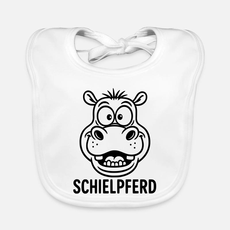 schielpferd kinder witz Baby Bio-Lätzchen