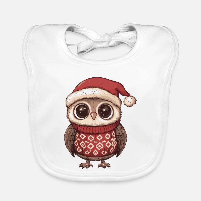 Noël de la chouette à Noël Bavoir bio Bébé
