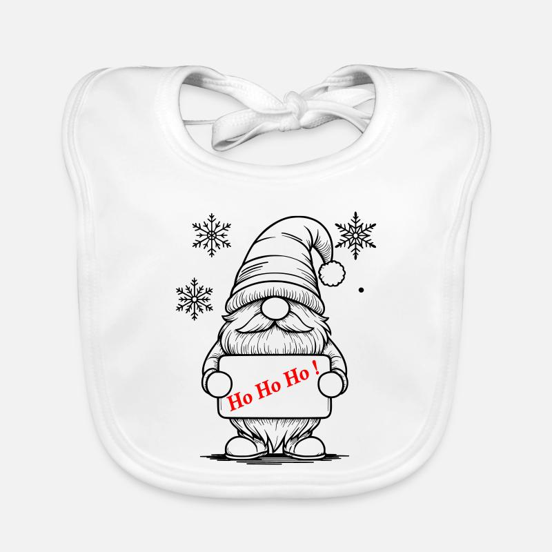 gnome de noël  Bavoir bio Bébé