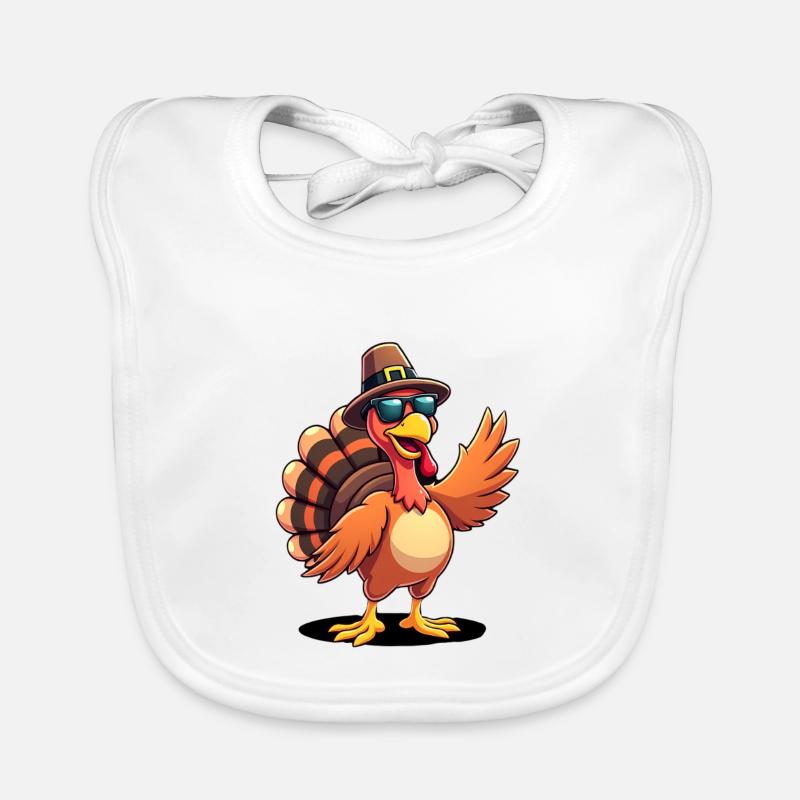 Thanksgiving Drôle Dinde de Thanksgiving Bavoir bio Bébé