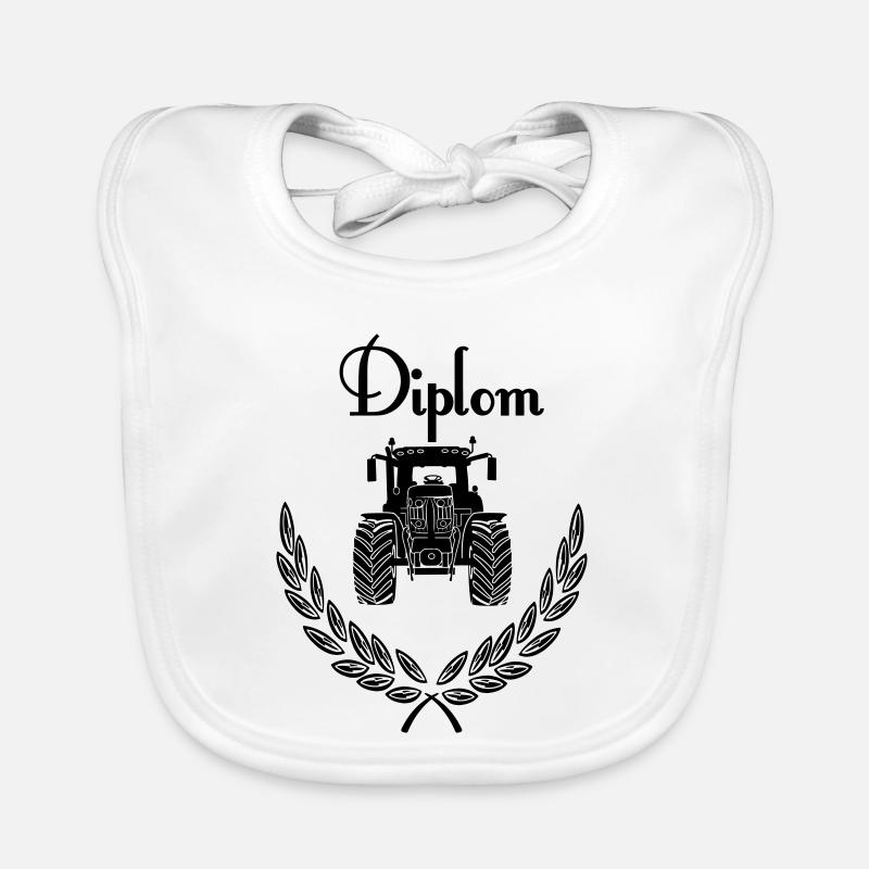 Diplom-Traktor Baby Bio-Lätzchen