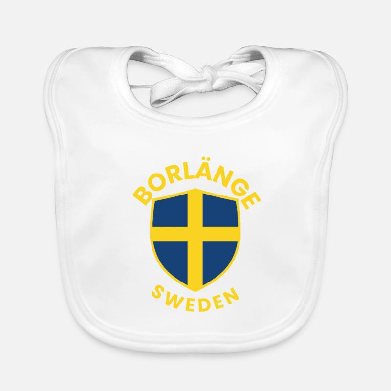 Borlänge Schild Schweden Logo Baby Bio-Lätzchen
