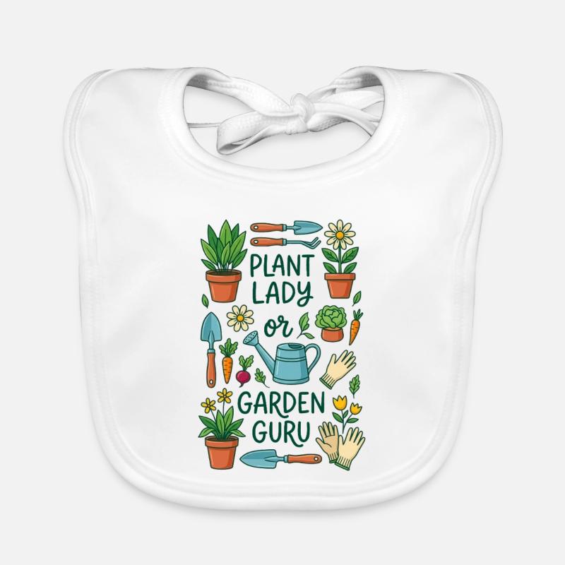 La passionnée de plantes ou experte en jardinage - Bavoir bio Bébé - blanc