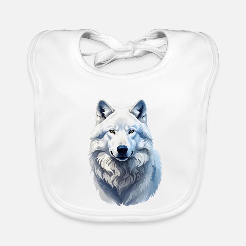 Loup arctique Bavoir bio Bébé