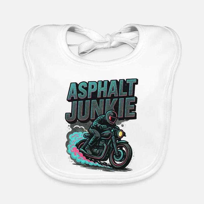Asphalt Junkie - Motorcycle Organic Baby Bibs