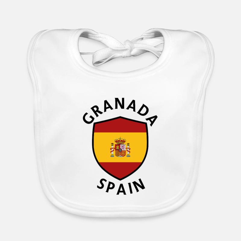 Granada Spain Shield Organic Baby Bibs