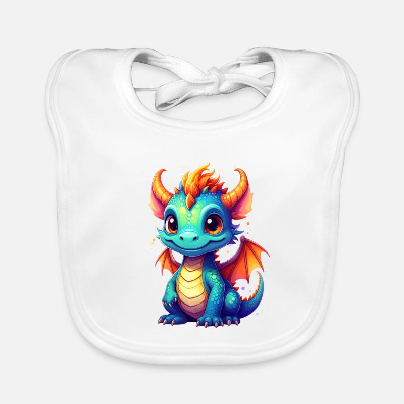Cute Dragon Organic Baby Bibs