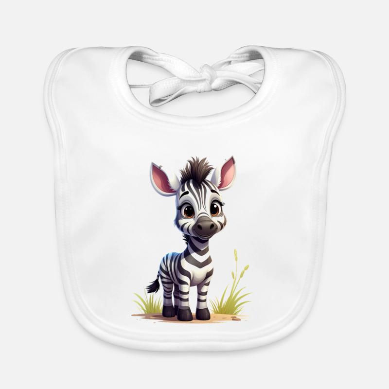 Cute zebra Organic Baby Bibs