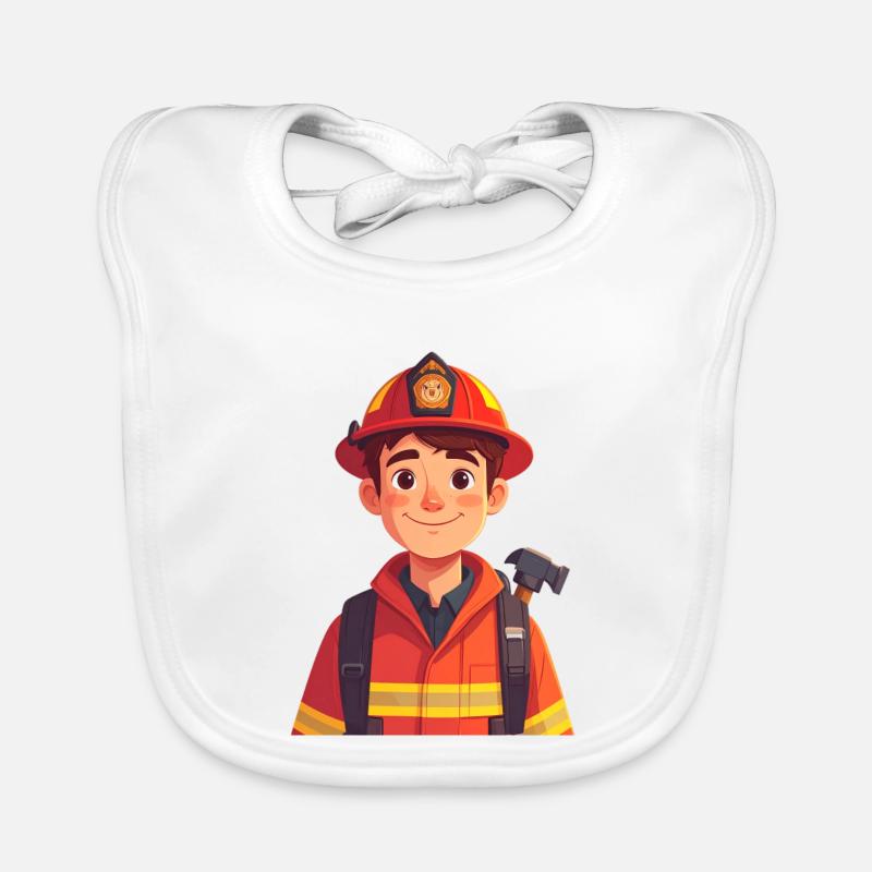 Fireman Organic Baby Bibs