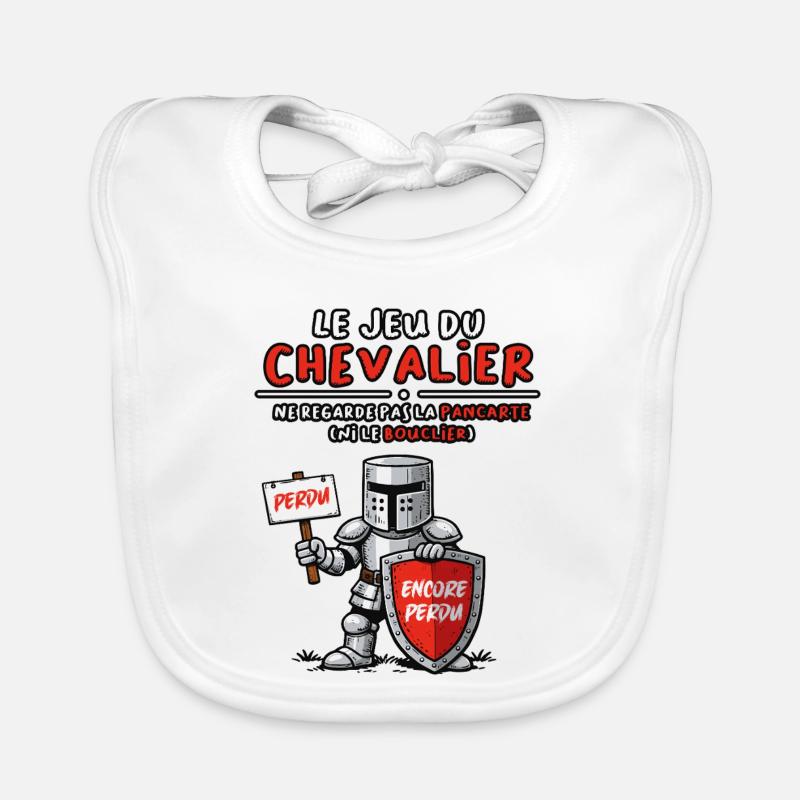 Le jeu du chevalier Bavoir bio Bébé