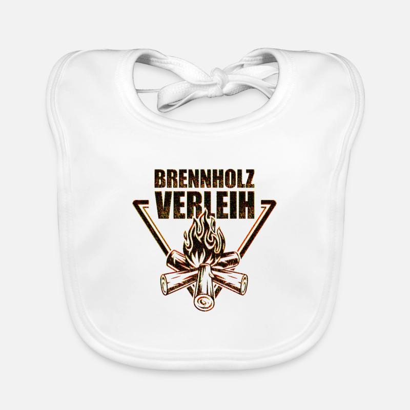 Brennholz Verleih Feuer Code Baby Bio-Lätzchen