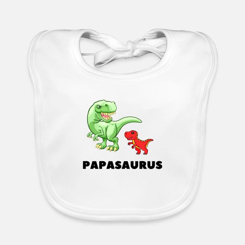 Papa Vater Geburt Vaterschaft Papasaurus Baby Bio-Lätzchen