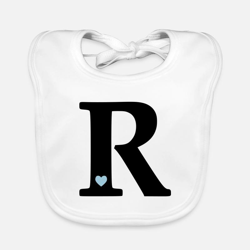 Lettre R Lettre initiale Bavoir bio Bébé