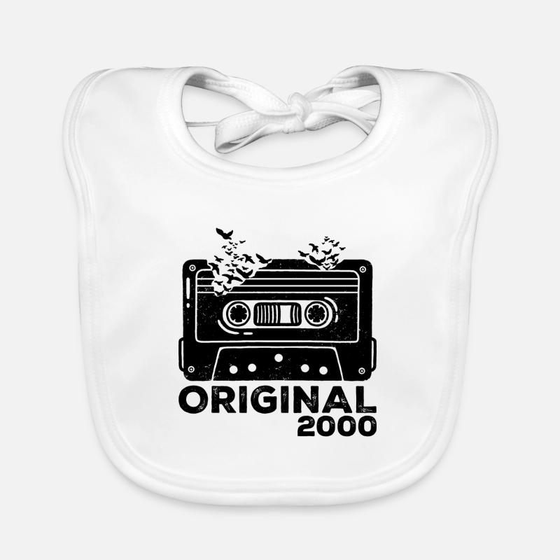 Année de naissance 2000 Cassette 2000 Anniversaire 2000 Bavoir bio Bébé