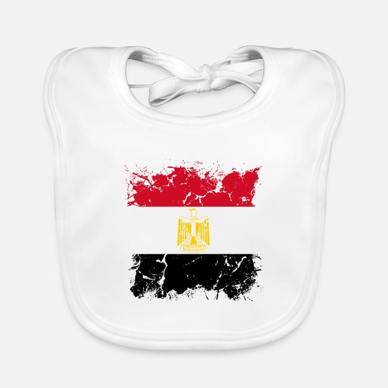 Egypte Drapeau Hurghada Afrique Drapeau Egyptien Bavoir bio Bébé