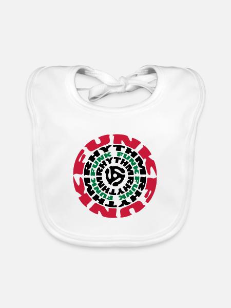 Funk Rhythm Funk Funk Rhythm - Organic Baby Bibs - white - Front