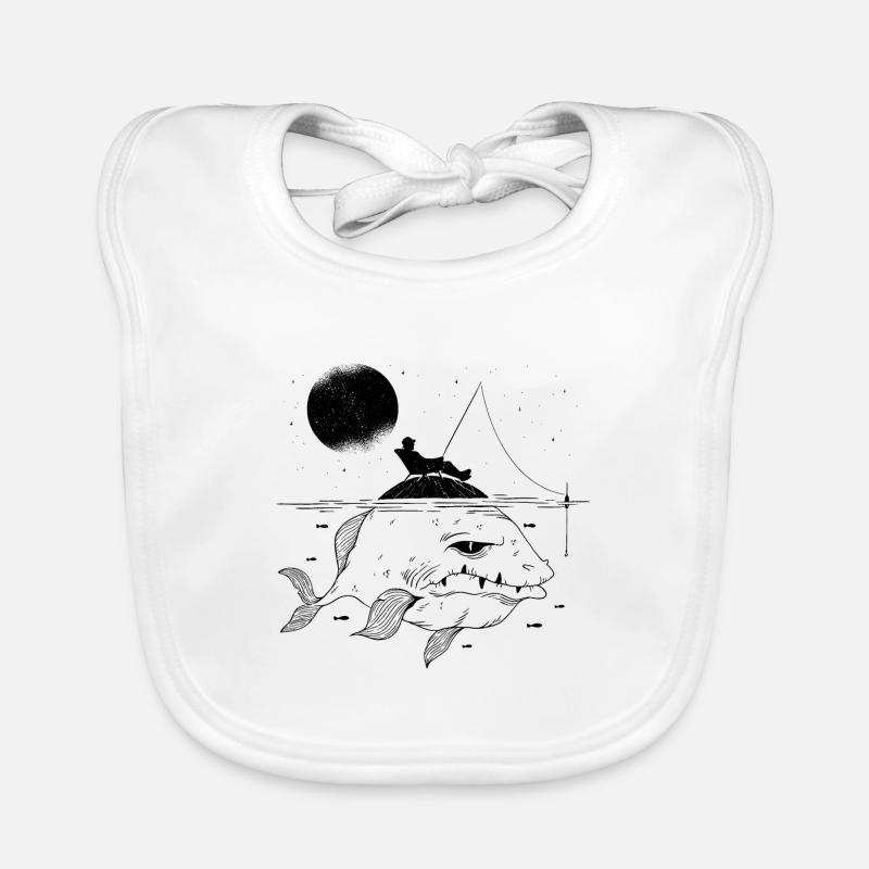 Pêche sur une île cadeau cool pour les pêcheurs Bavoir bio Bébé
