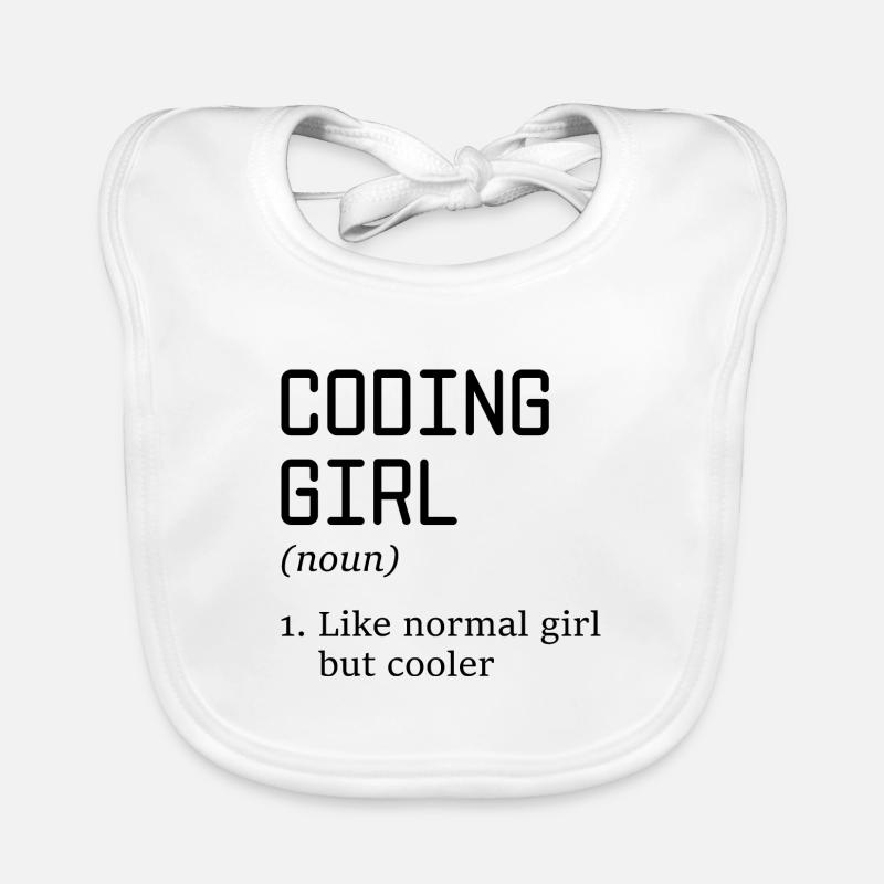 Coding Girl Definition Noun Software Developer Pro Baby Bio-Lätzchen