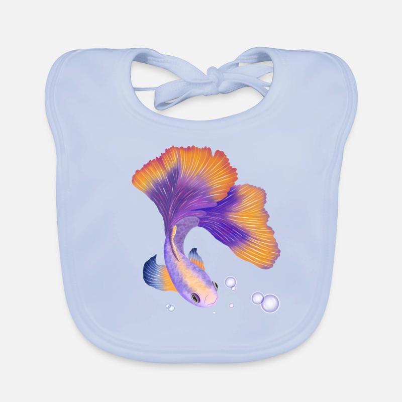 Fish. Elegant under water Organic Baby Bibs