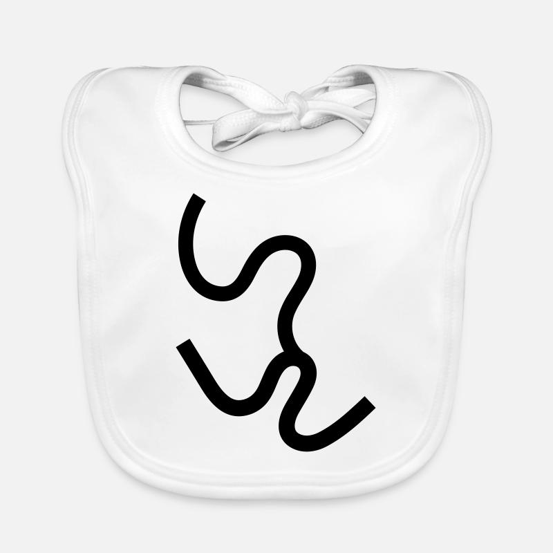 lignes aléatoires de forme de ligne Bavoir bio Bébé