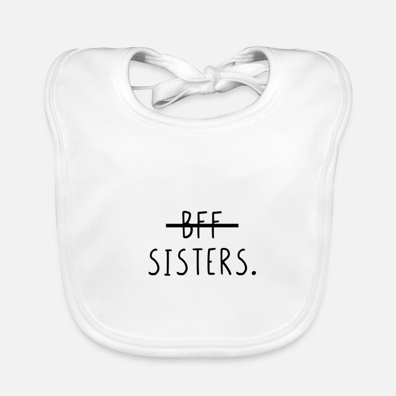 Sœurs BFF. Bavoir bio Bébé