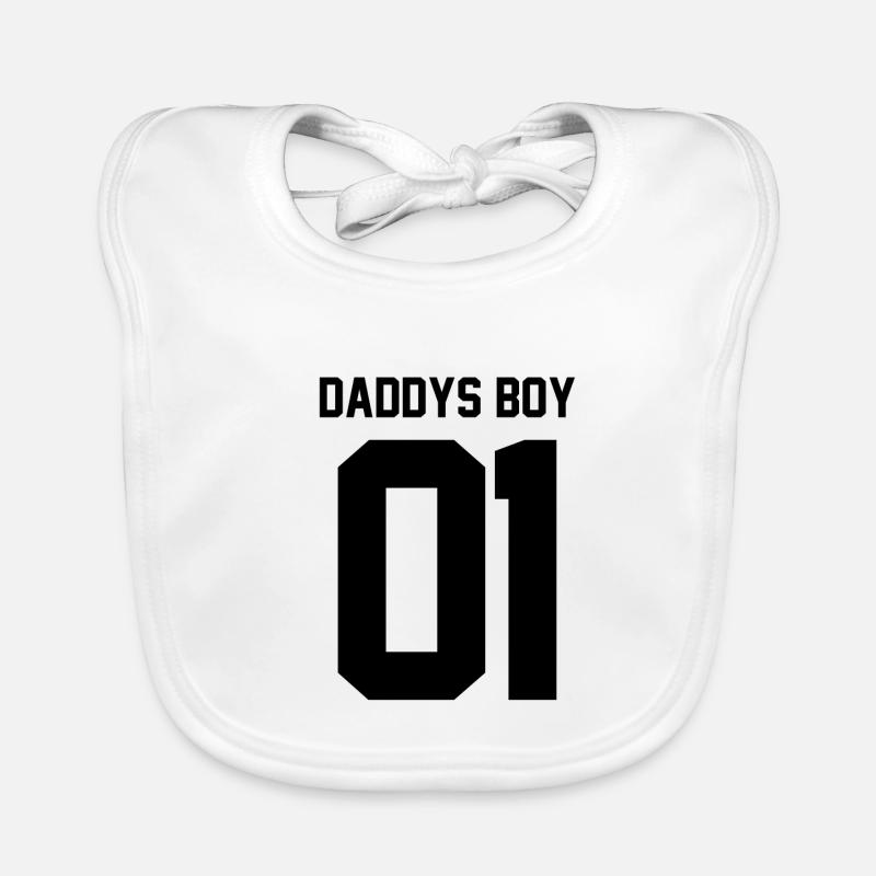 Daddys Boy 01 - Baby Bio-Lätzchen - Weiß