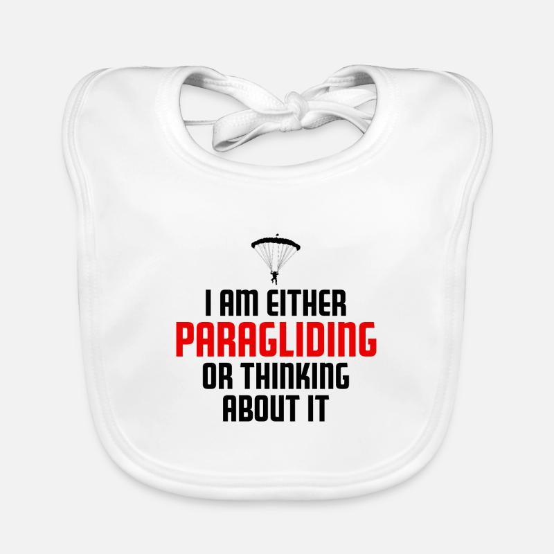 I Am Either Paragliding Or Thinking About It Parag Baby Bio-Lätzchen