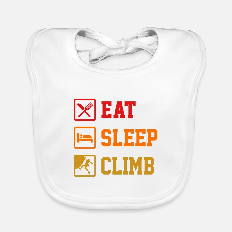 Eat Sleep Climb Repeat Rock Boulder Bouldering Roc Baby Bio-Lätzchen