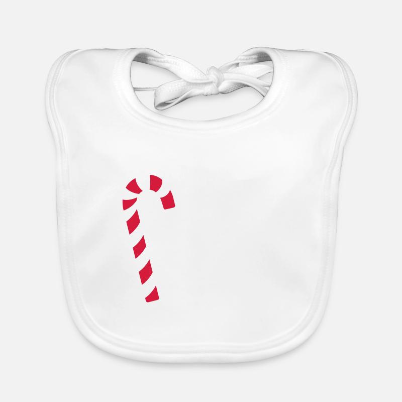 Candy Cane Organic Baby Bibs