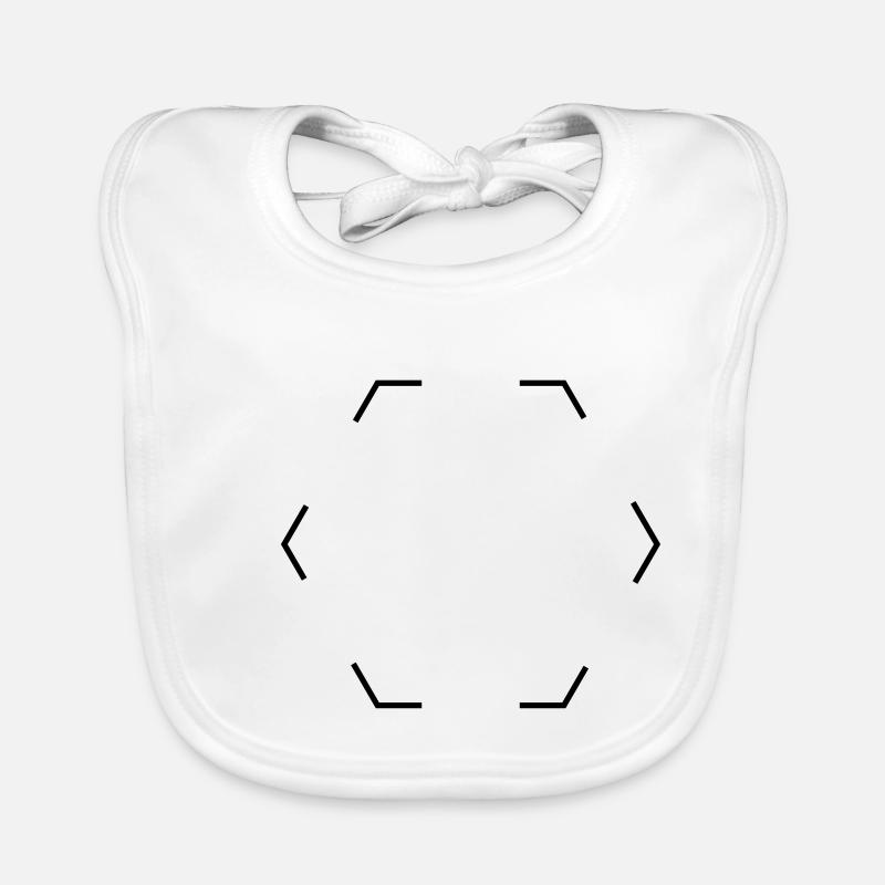 Dashed hexagon Organic Baby Bibs