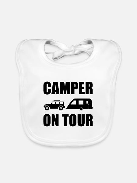 camping - Baby Bio-Lätzchen - Weiß