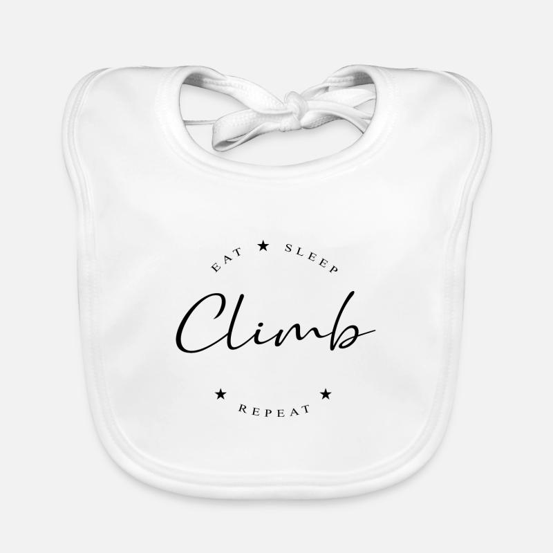 Eat Sleep Climb Repeat Rock Boulder Bouldering Roc Baby Bio-Lätzchen